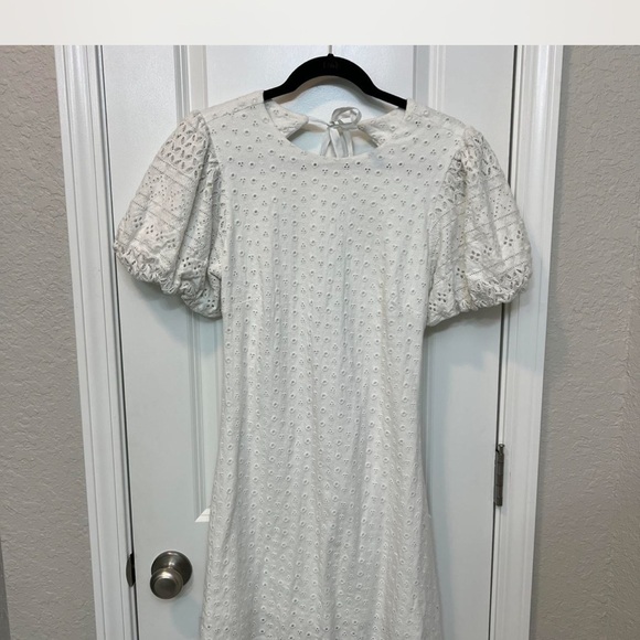 Free People White Backless Puff Sleeve Dress - Picture 2 of 4